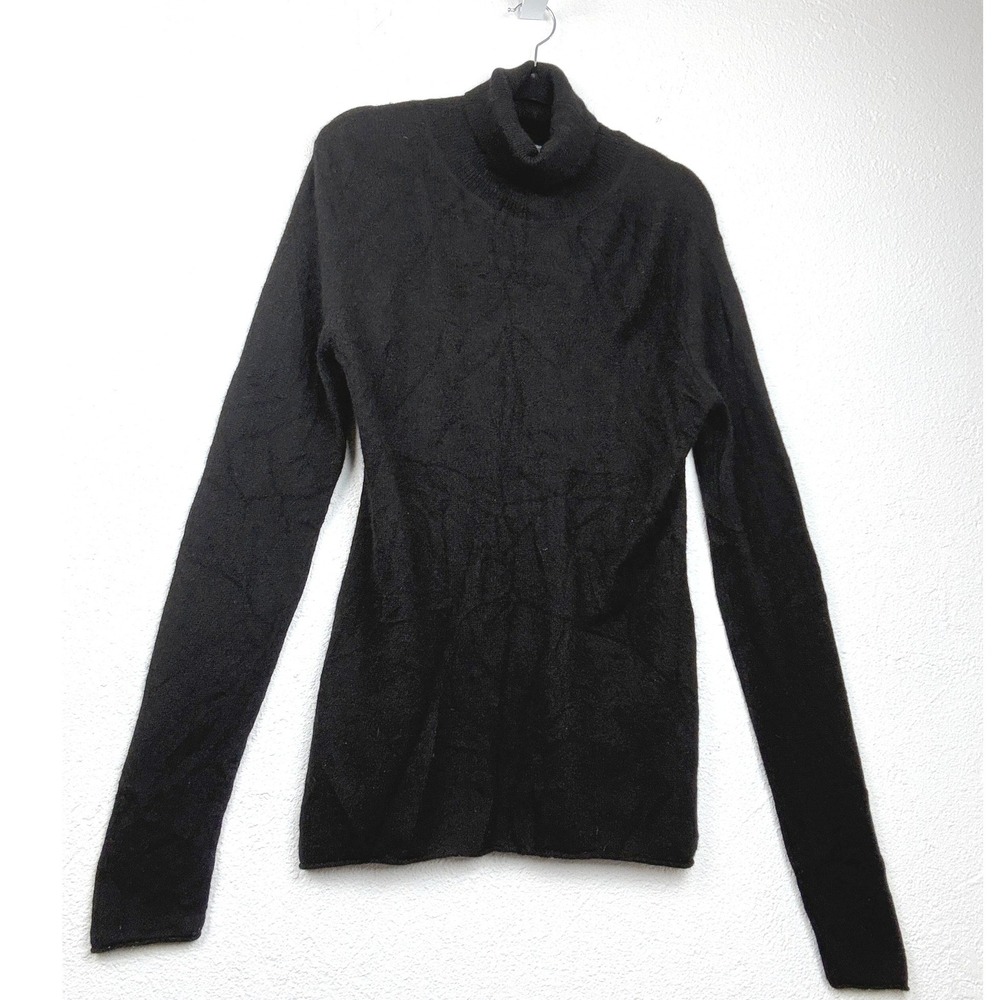 Neiman Marcus Black Turtleneck Sweater - XL - 100% Cashmere Minimalist Luxury